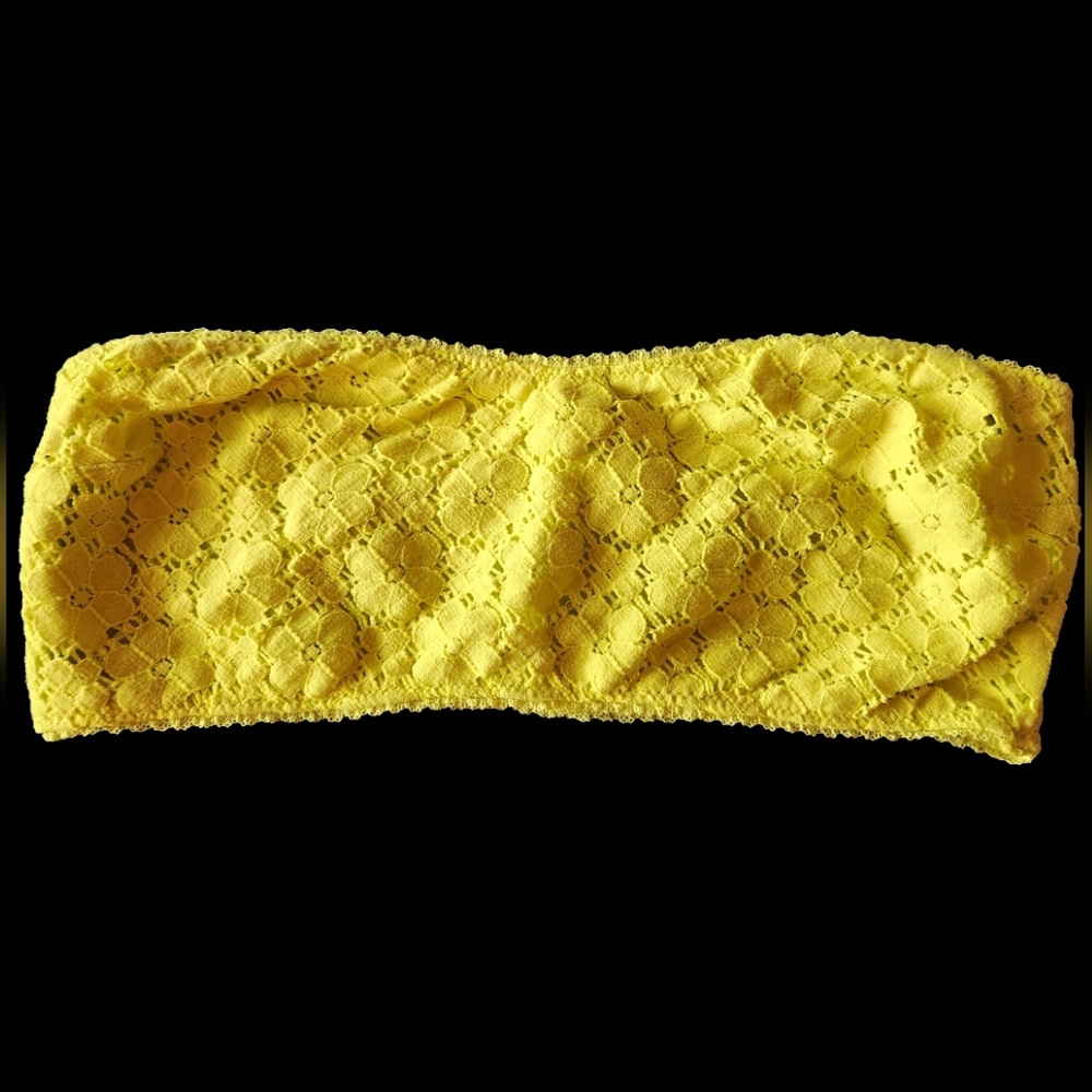 E by Eloise tube lace bra top neon green / yellow